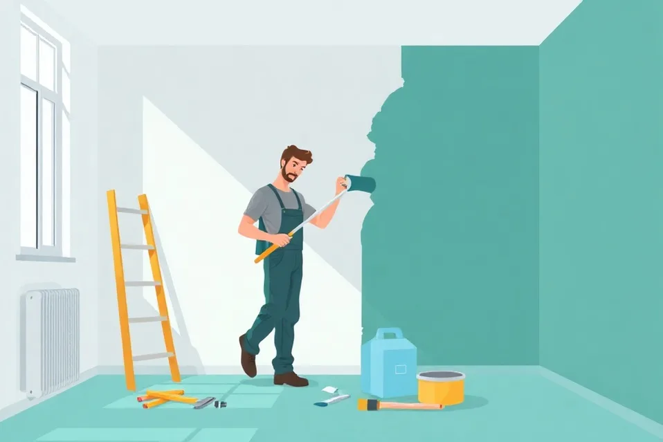 Intérieur rénové après travaux de peinture à Chartres